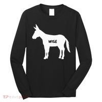 Funny Sarcastic Wise Donkey Lovers Long Sleeve Shirt thumb 0
