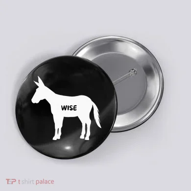 Funny Sarcastic Wise Donkey Lovers Button