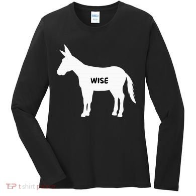 Funny Sarcastic Wise Donkey Lovers Women's Long Sleeve Shirt