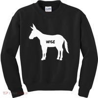 Funny Sarcastic Wise Donkey Lovers Kids Sweatshirt thumb 0