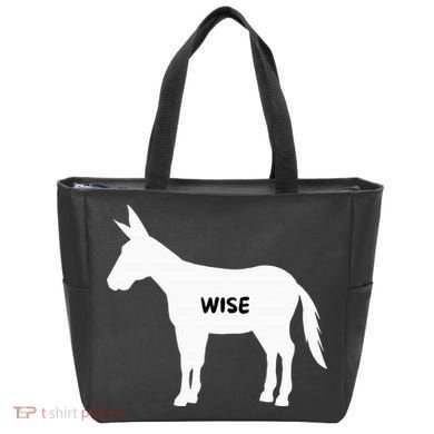 Funny Sarcastic Wise Donkey Lovers Tote Bag