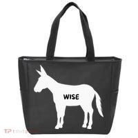 Funny Sarcastic Wise Donkey Lovers Tote Bag thumb 0