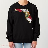 Florida State With Florida Shape Flag Women's Sweatshirt thumb 0