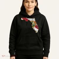 Florida State With Florida Shape Flag Hoodie thumb 5