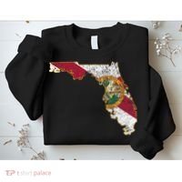 Florida State With Florida Shape Flag Sweatshirt thumb 2