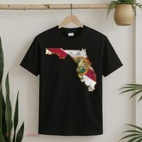 Florida State With Florida Shape Flag T-Shirt thumb 2