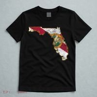 Florida State With Florida Shape Flag T-Shirt thumb 5