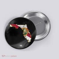 Florida State With Florida Shape Flag Button thumb 0