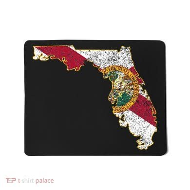 Florida State With Florida Shape Flag Mousepad