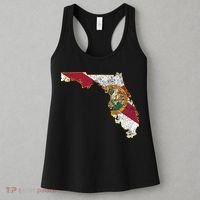 Florida State With Florida Shape Flag Women's Tank Top thumb 3