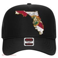 Florida State With Florida Shape Flag Hat thumb 0