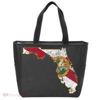 Florida State With Florida Shape Flag Tote Bag thumb 0