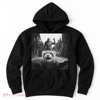 Ferret Selfie With Bigfoot Funny Gifts For Women Hoodie thumb 0