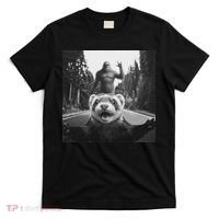 Ferret Selfie With Bigfoot Funny Gifts For Women T-Shirt thumb 0