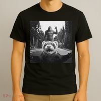 Ferret Selfie With Bigfoot Funny Gifts For Women T-Shirt thumb 3