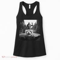 Ferret Selfie With Bigfoot Funny Gifts For Women Women's Tank Top thumb 0