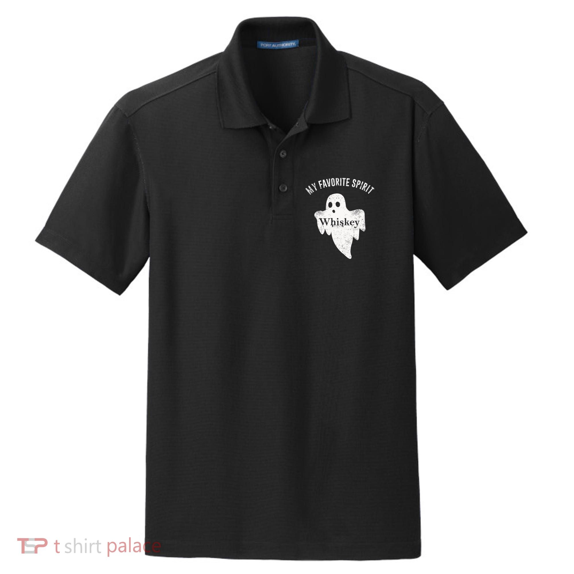 Favorite Spirit Whiskey Dry Zone Grid Polo
