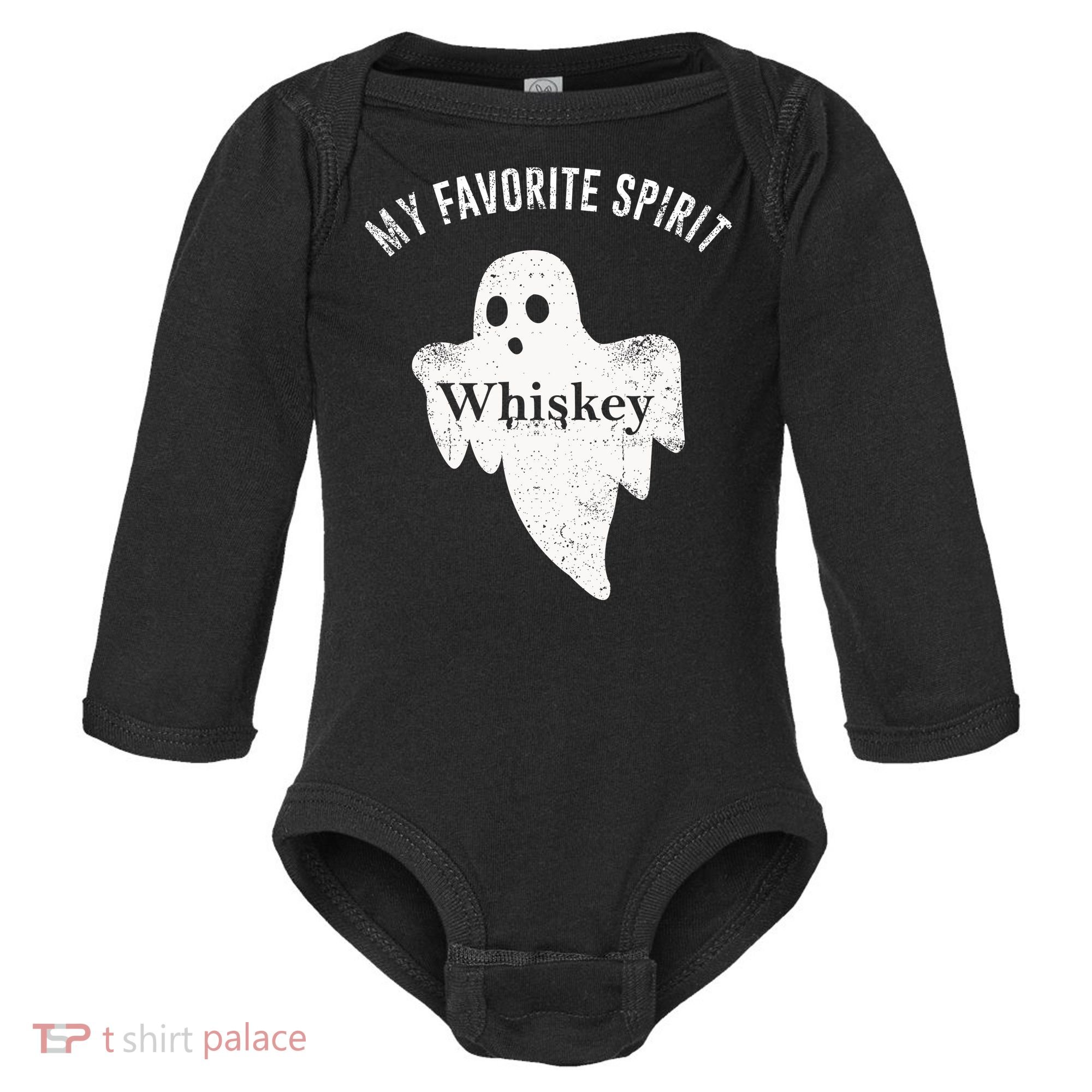 Favorite Spirit Whiskey Baby Long Sleeve Bodysuit
