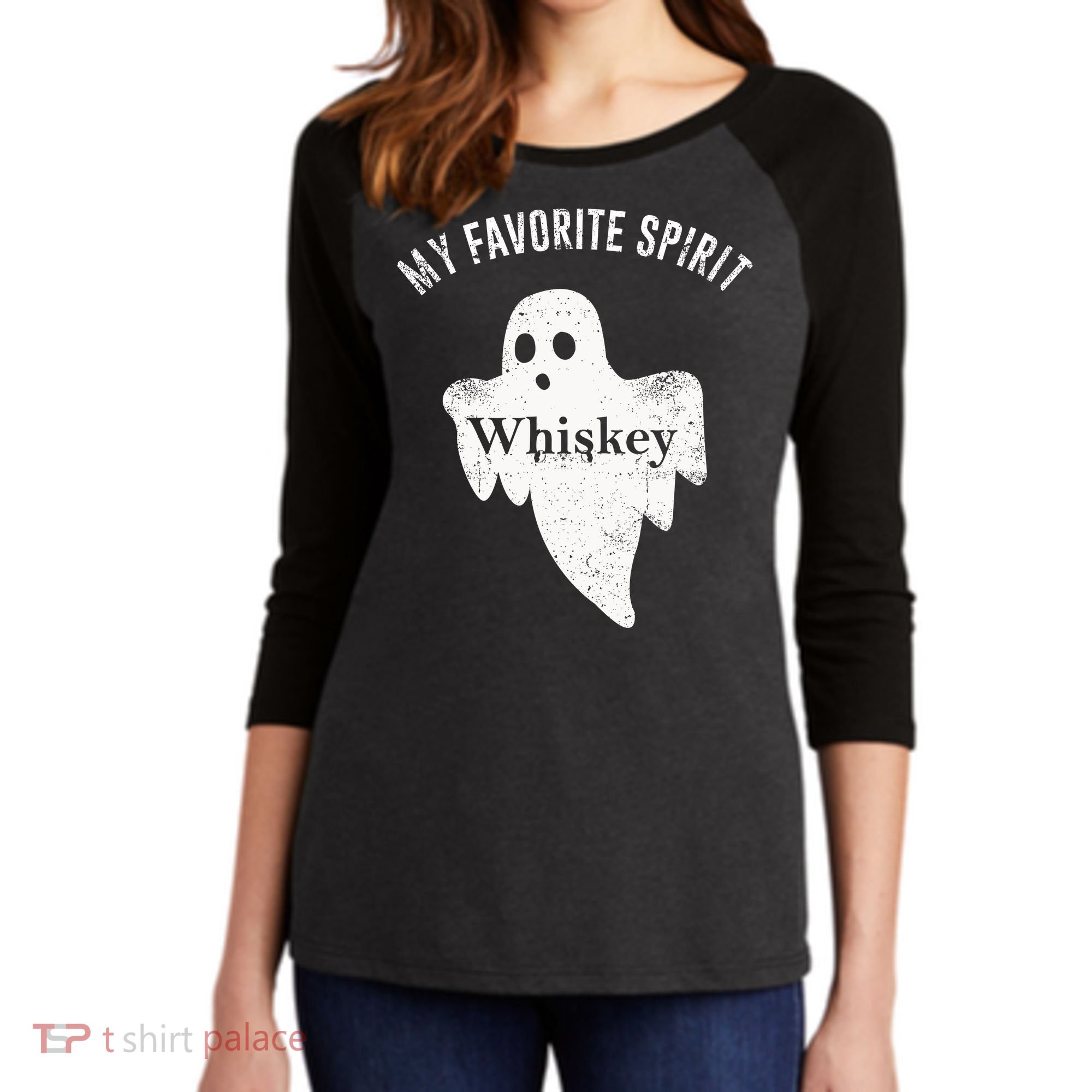 Favorite Spirit Whiskey Women's Tri-Blend 3/4-Sleeve Raglan Shirt