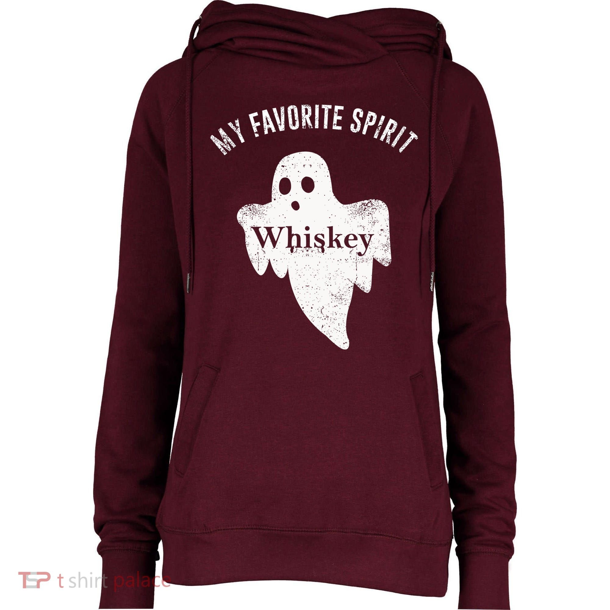 Favorite Spirit Whiskey Womens Funnel Neck Pullover Hood