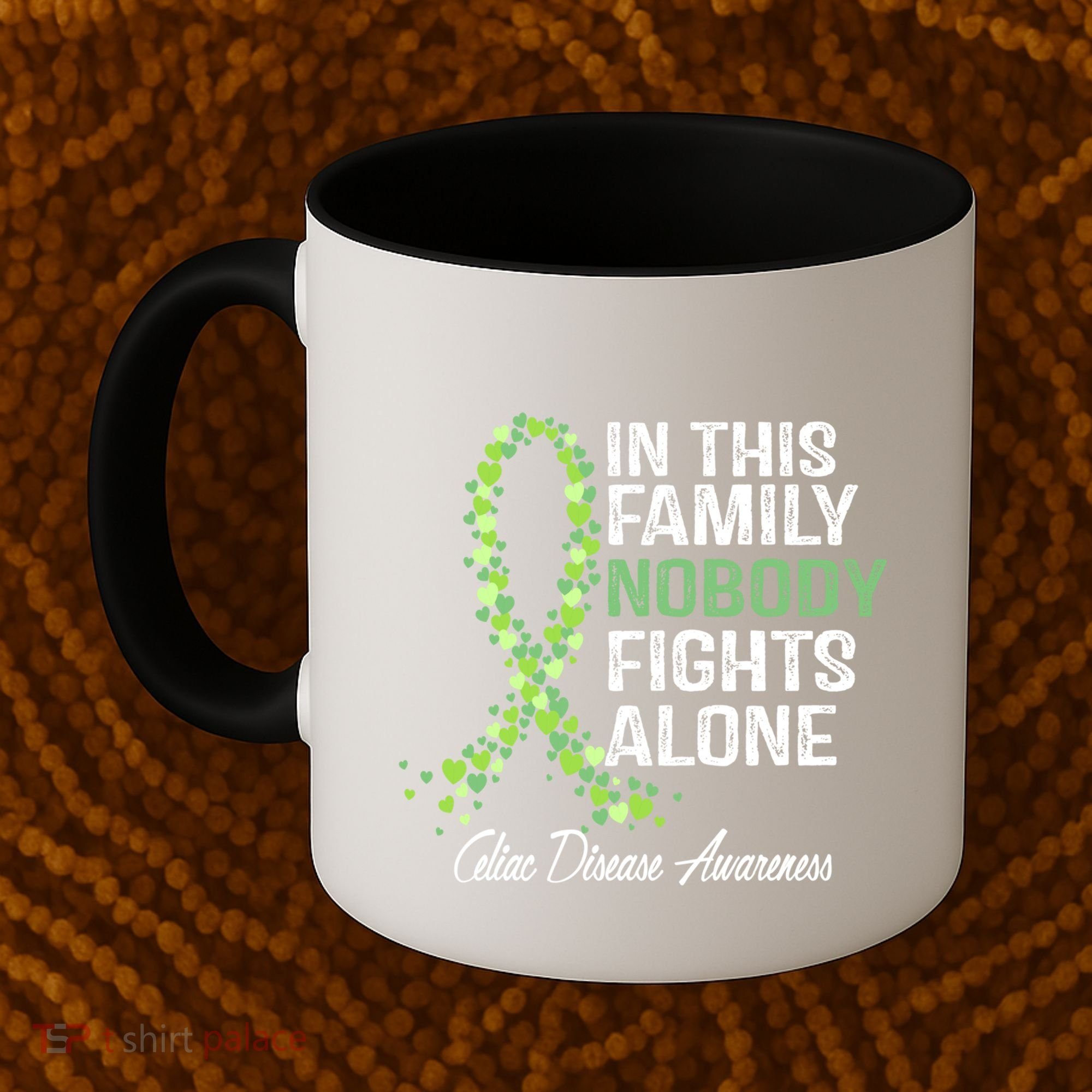 Family Support Warrior Fighter Celiac Disease Awareness Gift Coffee Mug