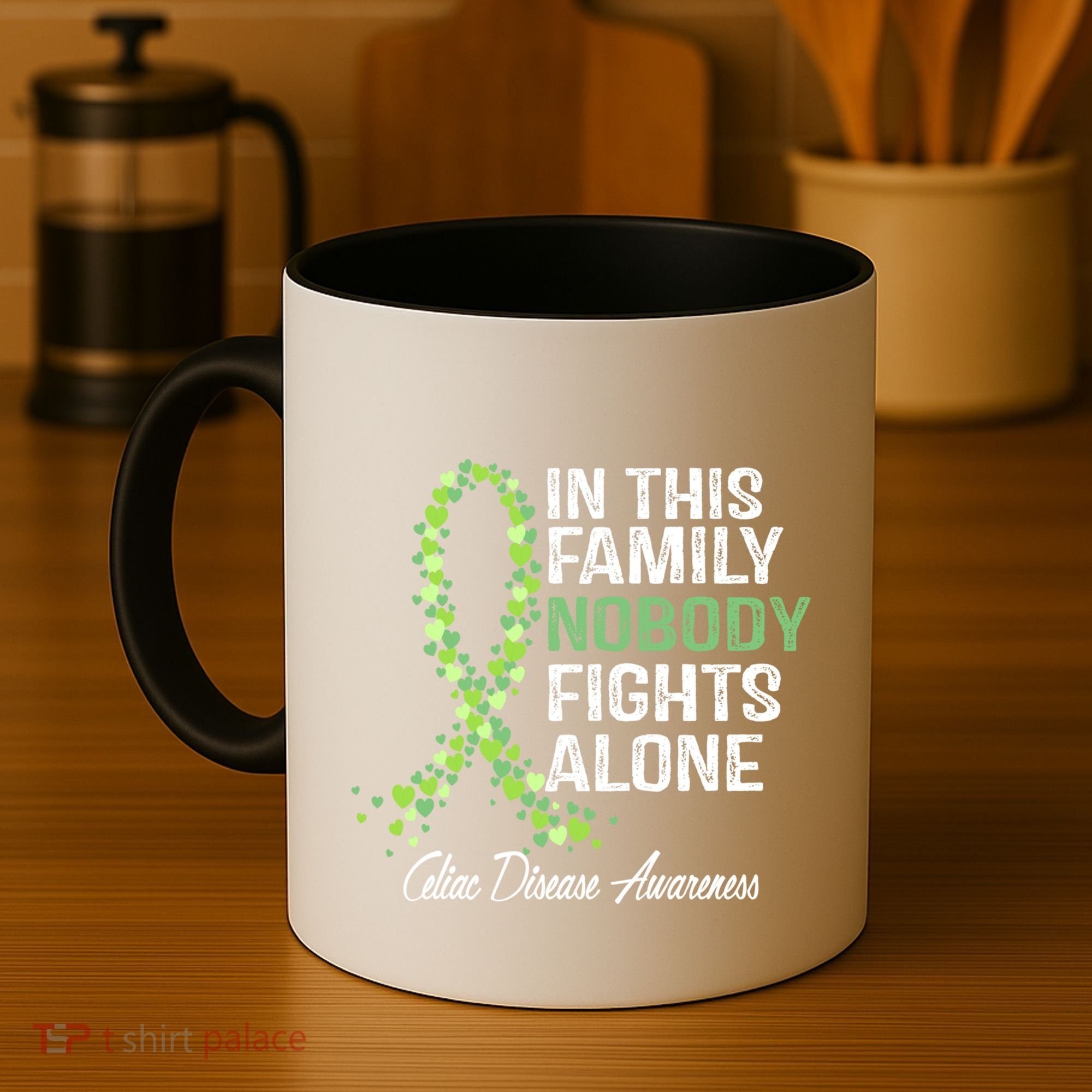 Family Support Warrior Fighter Celiac Disease Awareness Gift Coffee Mug