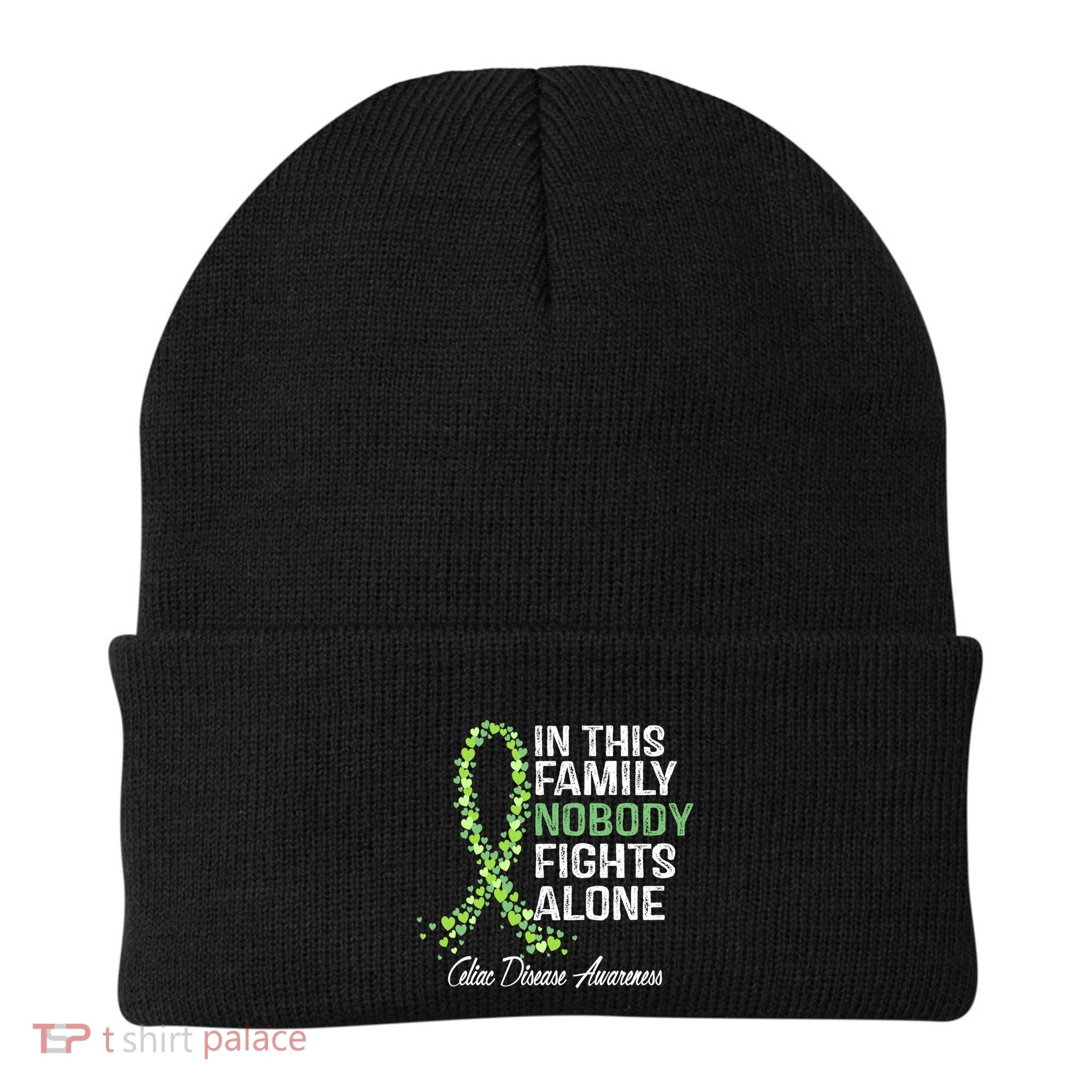 Family Support Warrior Fighter Celiac Disease Awareness Gift Beanie