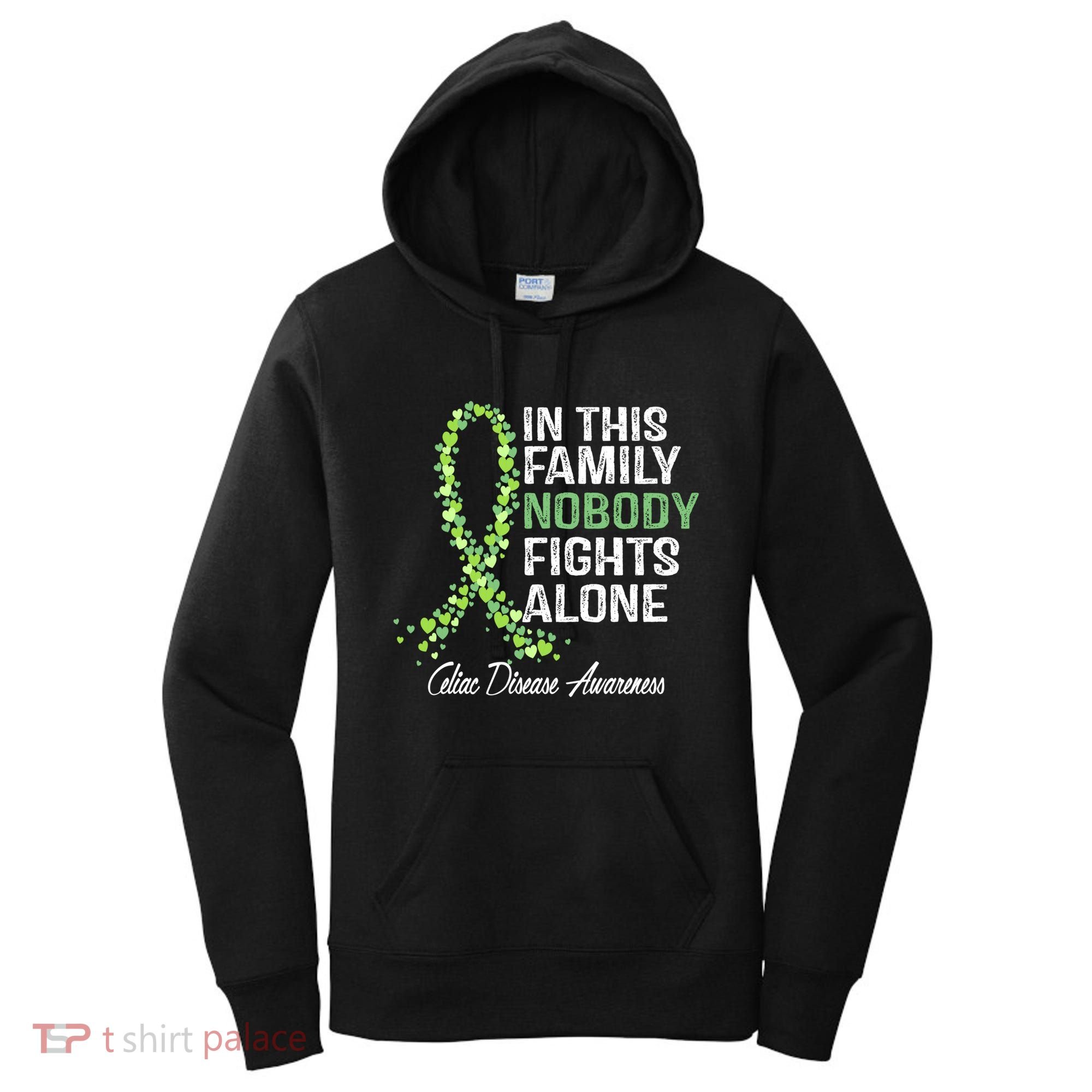 Family Support Warrior Fighter Celiac Disease Awareness Gift Women's Hoodie
