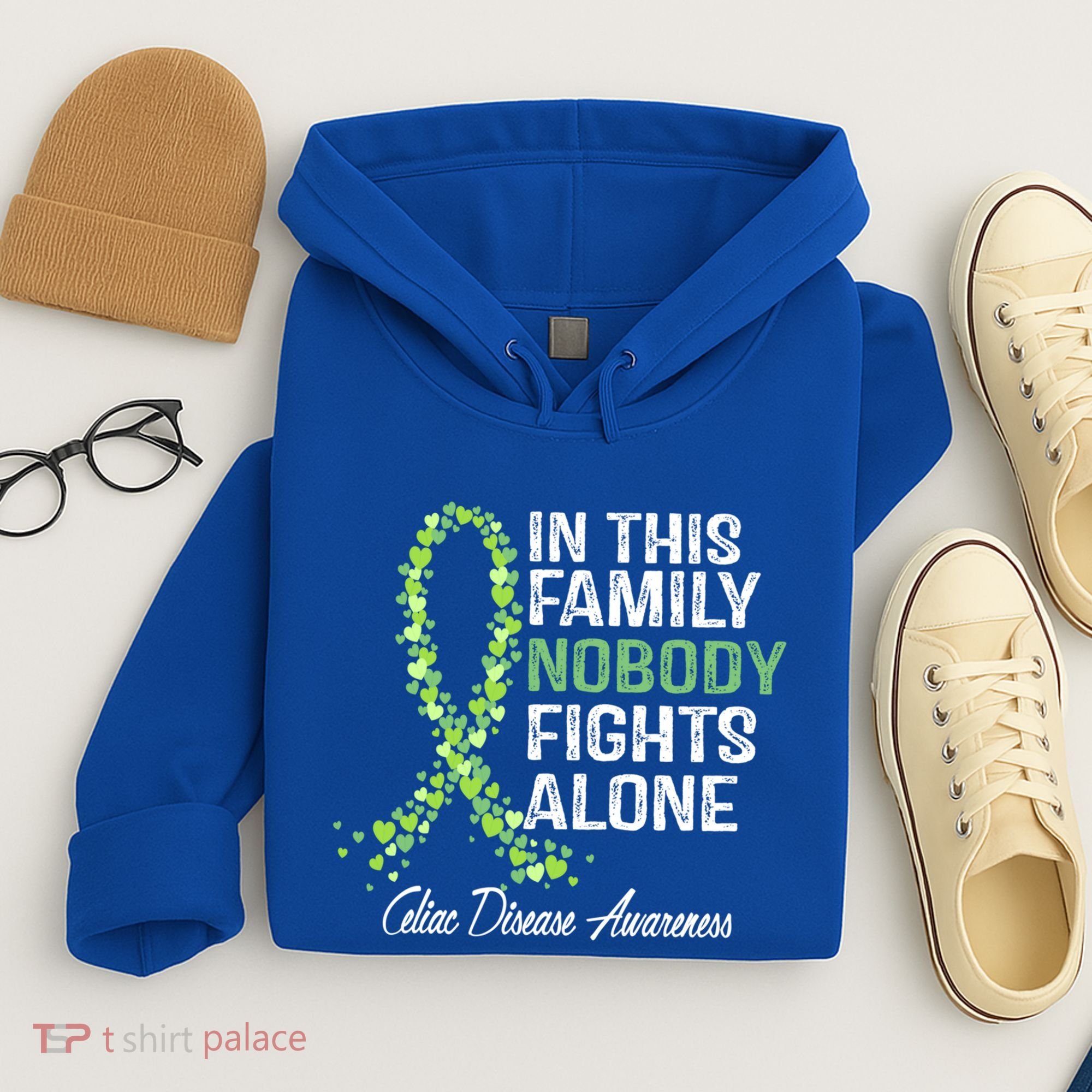 Family Support Warrior Fighter Celiac Disease Awareness Gift Hoodie