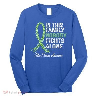 Family Support Warrior Fighter Celiac Disease Awareness Gift Long Sleeve Shirt