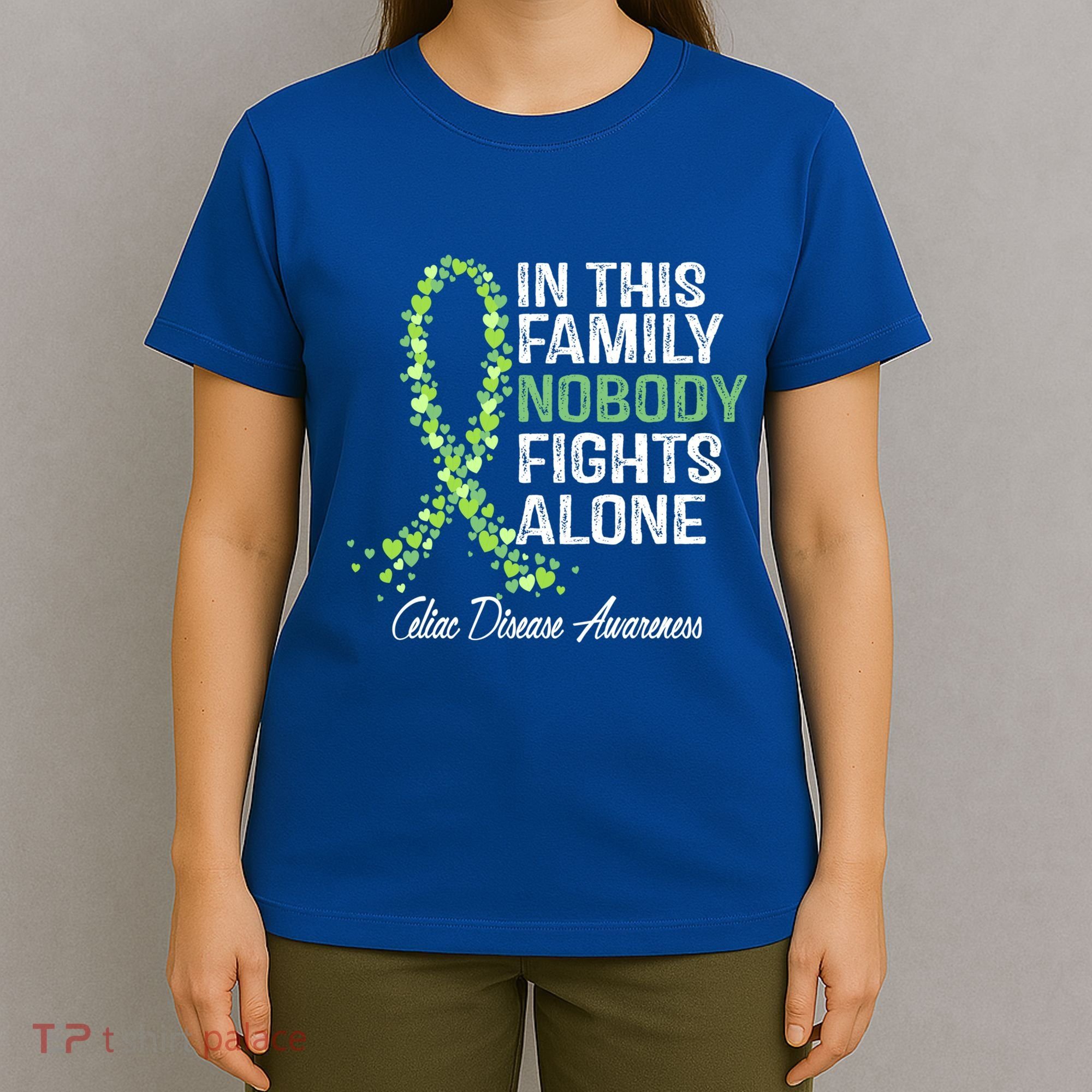 Family Support Warrior Fighter Celiac Disease Awareness Gift T-Shirt