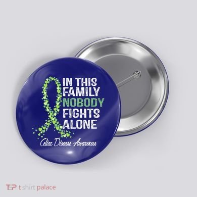 Family Support Warrior Fighter Celiac Disease Awareness Gift Button