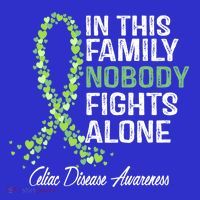 Family Support Warrior Fighter Celiac Disease Awareness Gift Coaster thumb 2