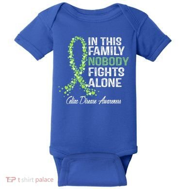 Family Support Warrior Fighter Celiac Disease Awareness Gift Baby Bodysuit