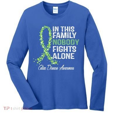 Family Support Warrior Fighter Celiac Disease Awareness Gift Women's Long Sleeve Shirt