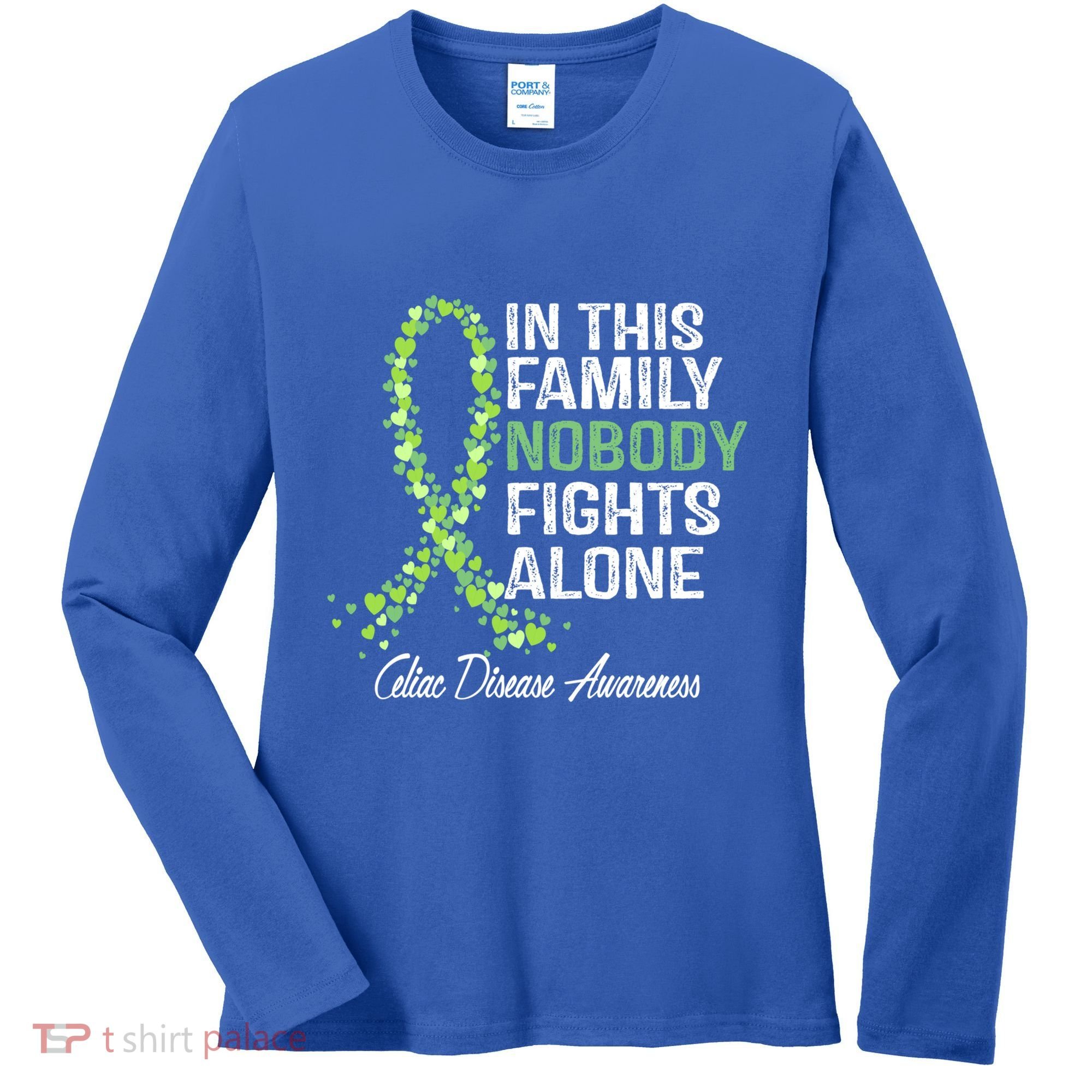 Family Support Warrior Fighter Celiac Disease Awareness Gift Women's Long Sleeve Shirt