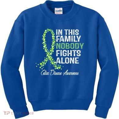Family Support Warrior Fighter Celiac Disease Awareness Gift Kids Sweatshirt