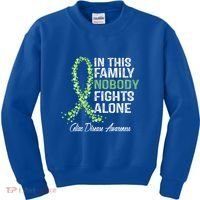 Family Support Warrior Fighter Celiac Disease Awareness Gift Kids Sweatshirt thumb 0