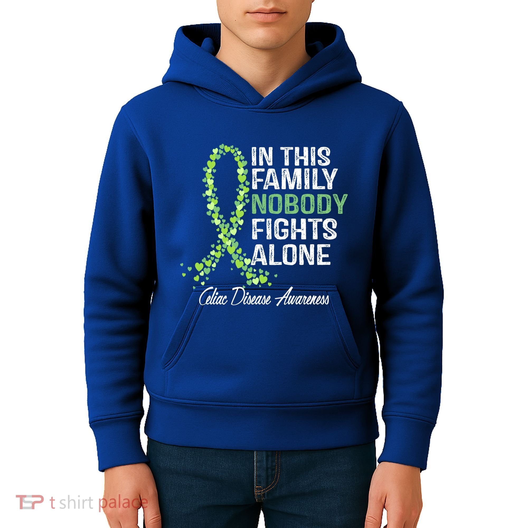 Family Support Warrior Fighter Celiac Disease Awareness Gift Kids Hoodie