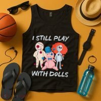 Funny Scary Witch Voodoo Doll Gift Halloween Tank Top thumb 4