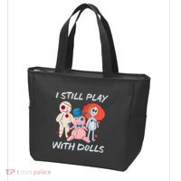 Funny Scary Witch Voodoo Doll Gift Halloween Tote Bag thumb 3