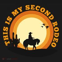 Funny Sarcastic Western This Is My Second Rodeo Cowboy Backpack thumb 2