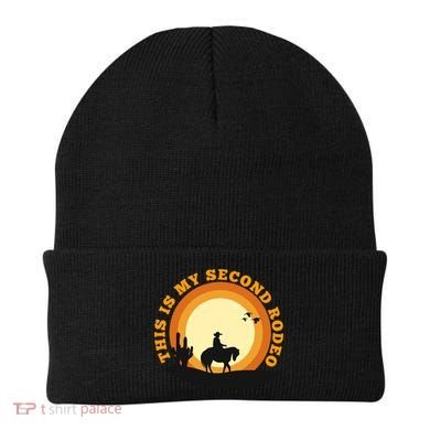 Funny Sarcastic Western This Is My Second Rodeo Cowboy Beanie