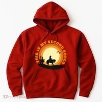 Funny Sarcastic Western This Is My Second Rodeo Cowboy Hoodie thumb 0
