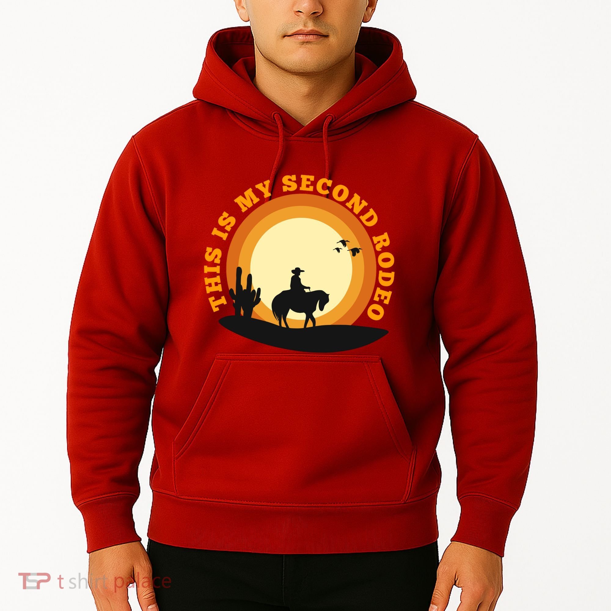 Funny Sarcastic Western This Is My Second Rodeo Cowboy Hoodie