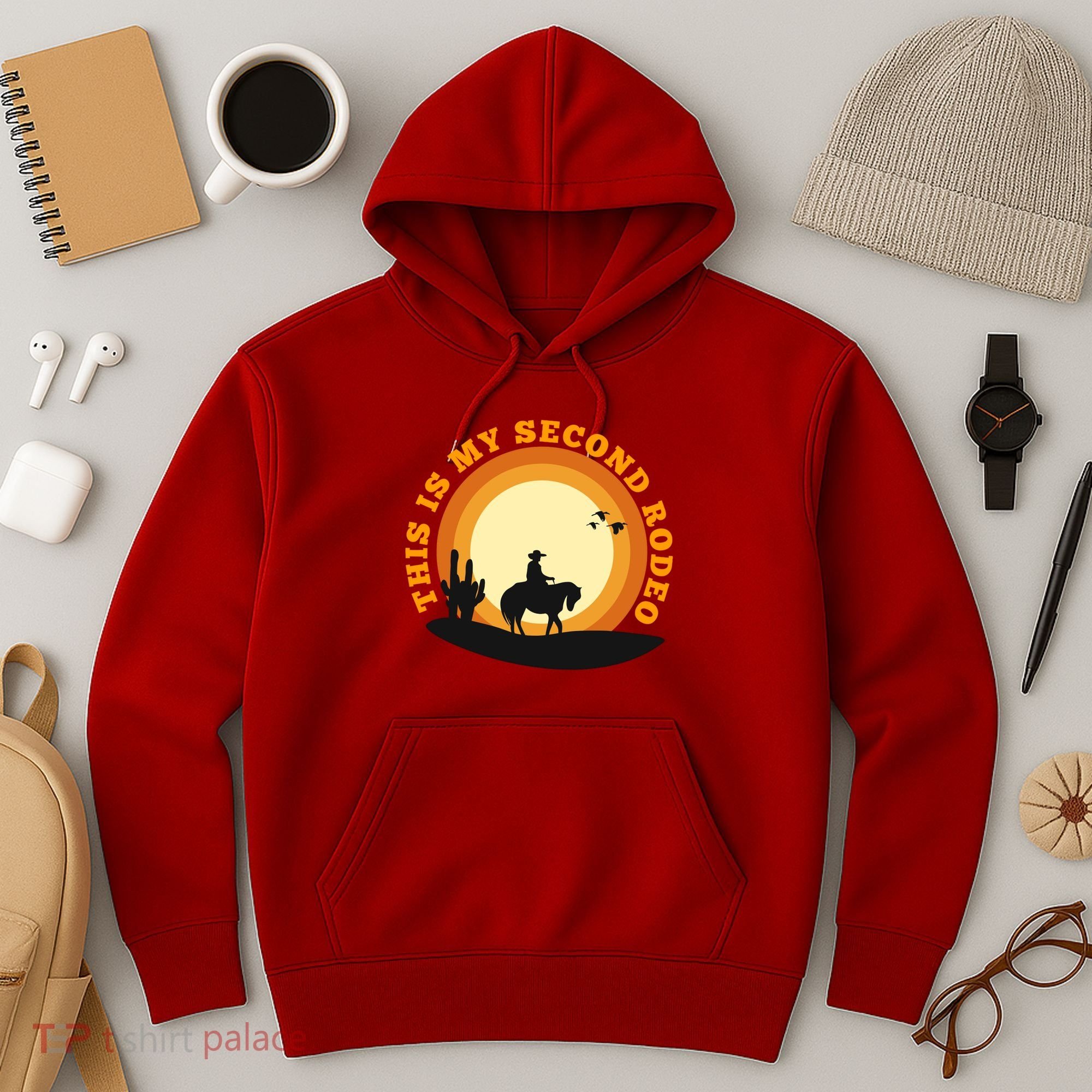 Funny Sarcastic Western This Is My Second Rodeo Cowboy Hoodie
