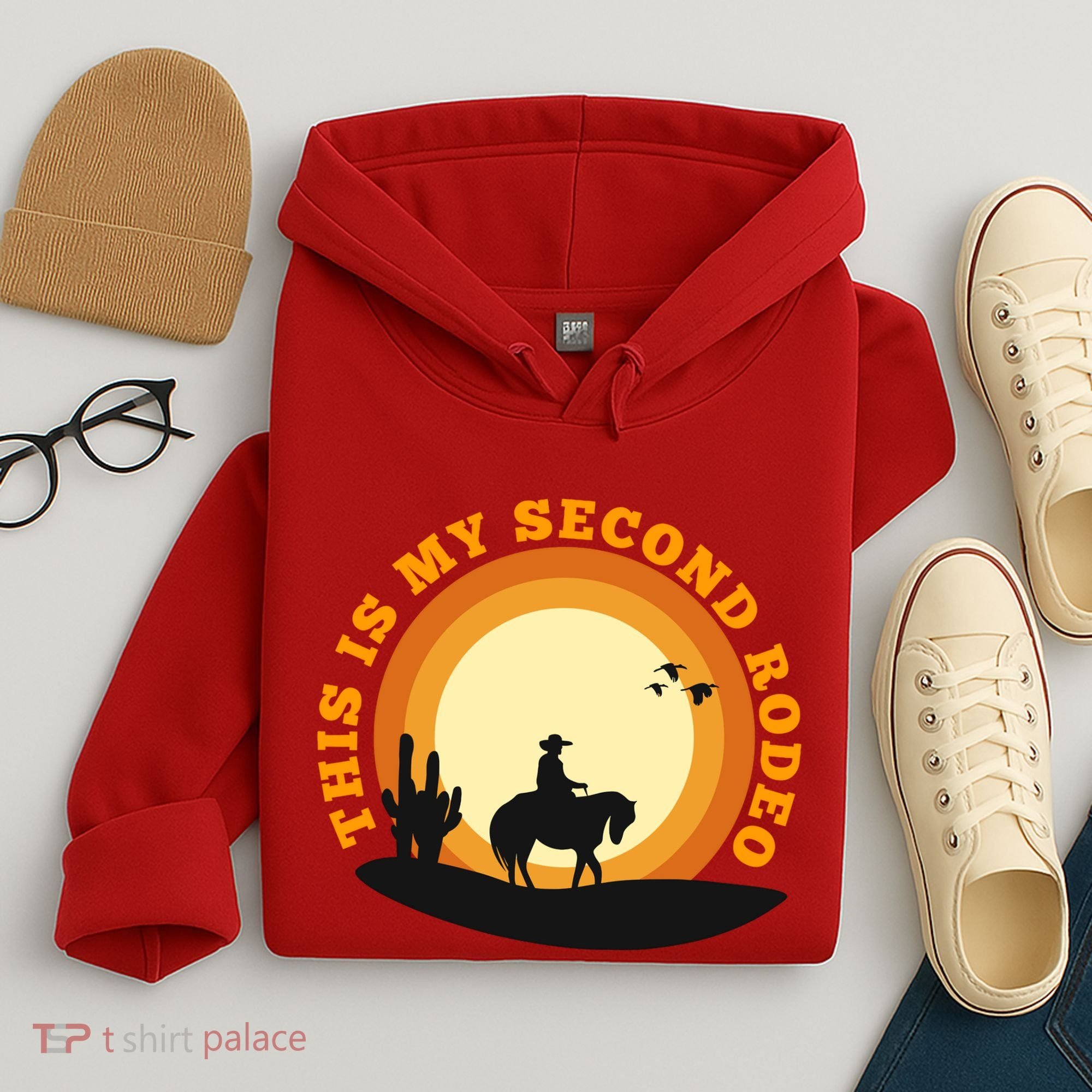Funny Sarcastic Western This Is My Second Rodeo Cowboy Hoodie