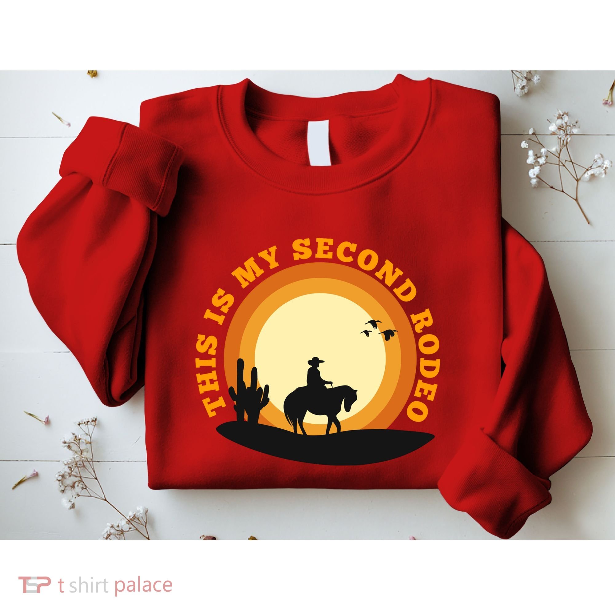 Funny Sarcastic Western This Is My Second Rodeo Cowboy Sweatshirt