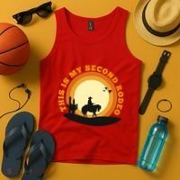 Funny Sarcastic Western This Is My Second Rodeo Cowboy Tank Top thumb 4