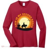 Funny Sarcastic Western This Is My Second Rodeo Cowboy Women's Long Sleeve Shirt thumb 0